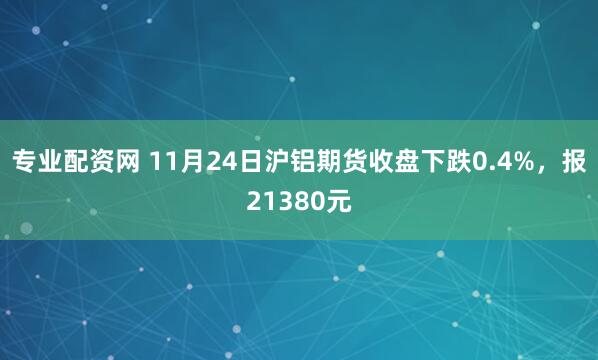 专业配资网 11月24日沪铝期货收盘下跌0.4%，报21380元